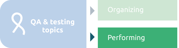 qa testing topics, organizing, performing